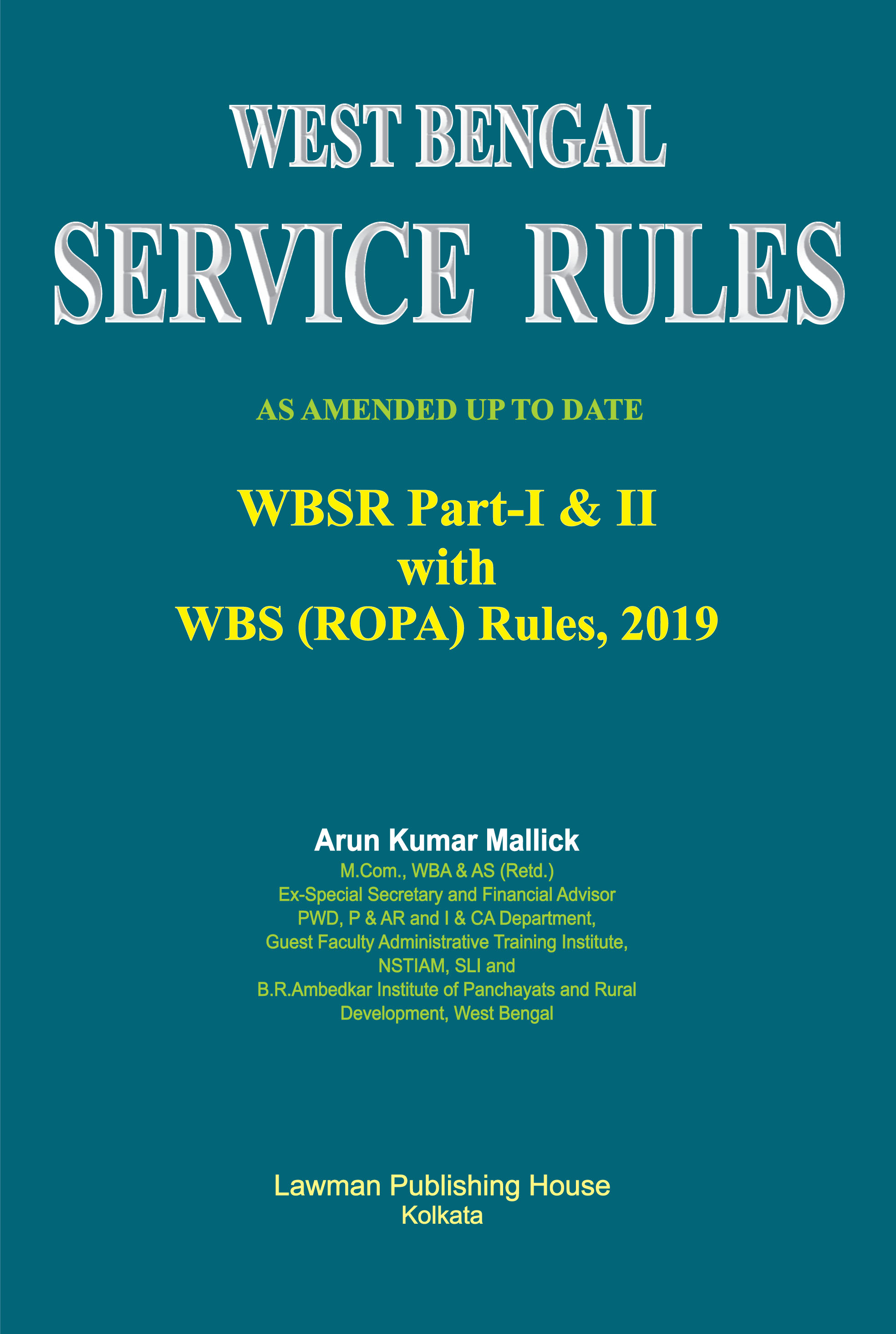 West Bengal Service Rules -Cover 17-04-2023